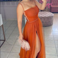 Orange Tulle Prom Dresses, Evening Formal Gown        S2980