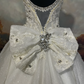 A Line White Vintage Long Wedding Dresses Princess Bridal Gown        S6874