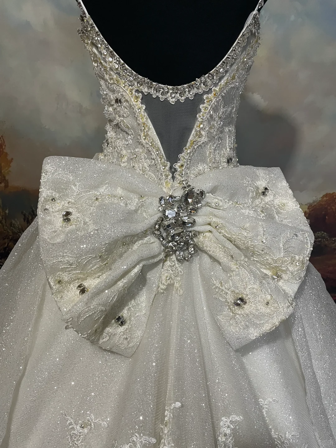 A Line White Vintage Long Wedding Dresses Princess Bridal Gown        S6874