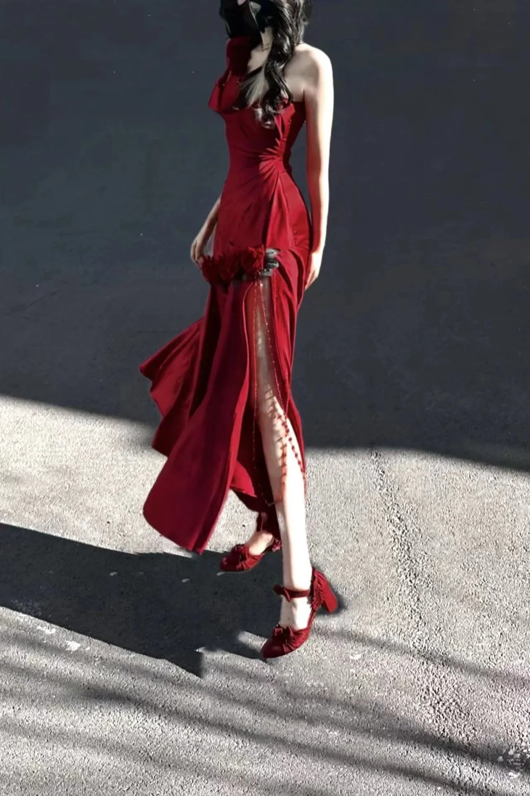 Red Long Party Dress, Formal Evening Gowns     S6881