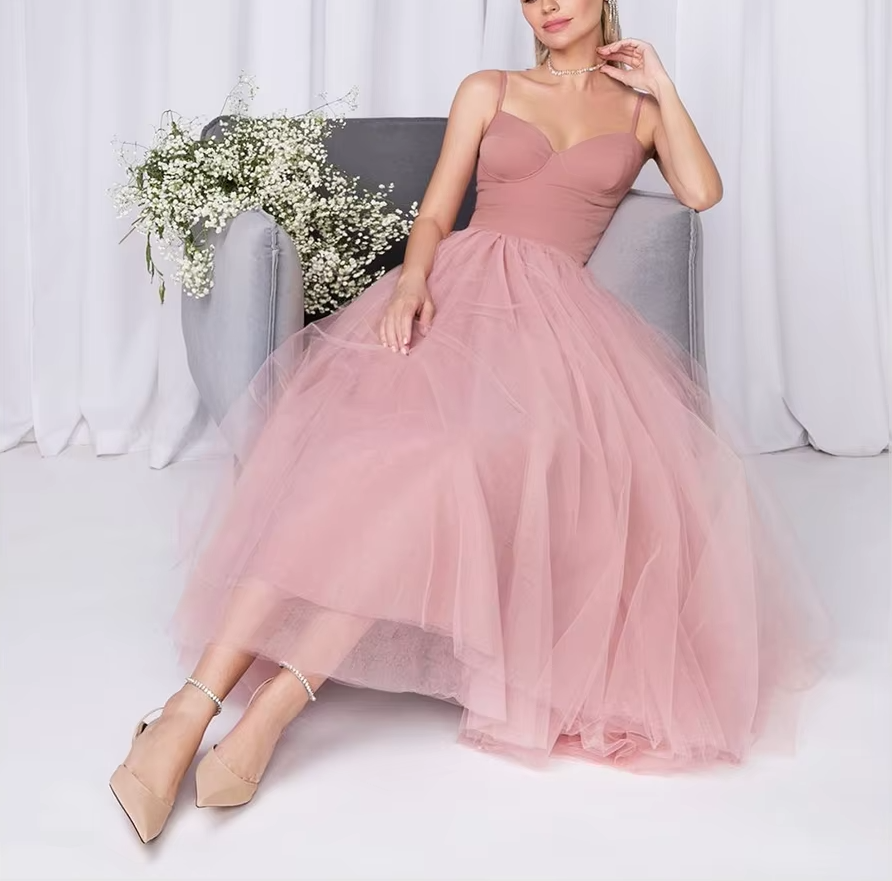 Simple Pink Party Dress, Prom Dress    S2593