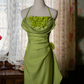 Vintage Halter Long Party Dress, Formal Evening Gowns     S6879