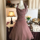 A Line Halter Vintage Short Party Dress, Birthday Outfits, Homecoming Dress    S6892