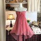 A Line Pink Vintage Short Party Dress, Birthday Outfits, Homecoming Dress    S6891