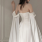 White long evening gown off shoulder birthday party dress   S6833