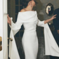 Vintage Prom Dresses Long Sleeve Off Shoulder Ankle Length Evening Dresses Party Dresses      S6799
