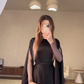 Fashion Elegant Black Long Sleeve Dress A-line Evening Prom Dress      S6758