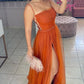 Orange Tulle Prom Dresses, Evening Formal Gown        S2980