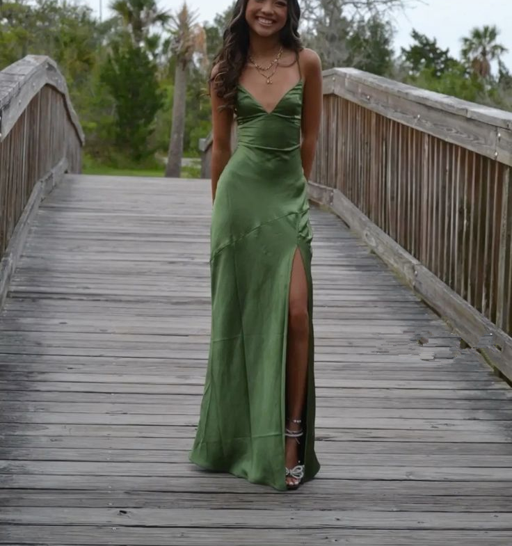 Green Party Prom Dresses Sexy Long Evening Dress   S6603