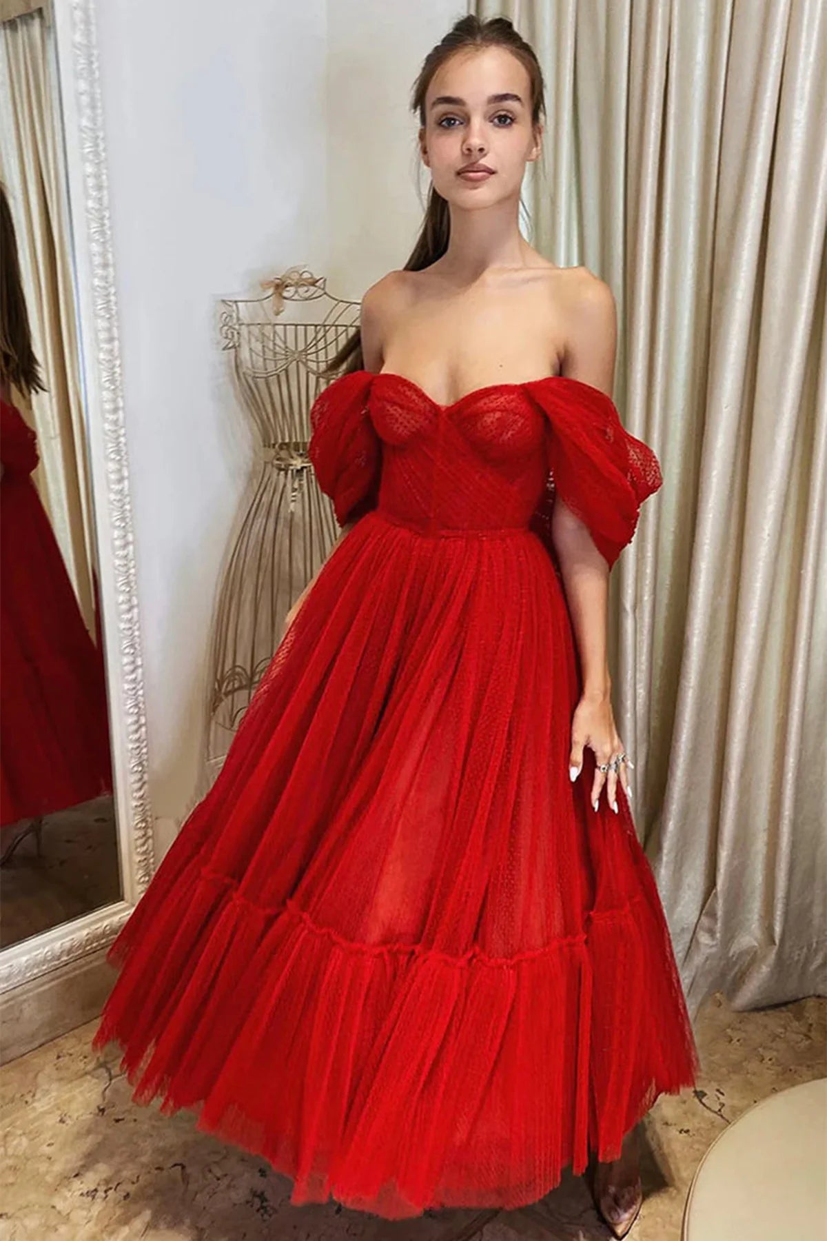 Red Party Prom Dresses Red Evening Dress     S2255