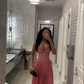 Sexy pink long party prom dress evening dress     S6772