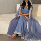 Cape Sleeves Luxury Evening Dresses Women Elegant Long Formal Prom Dress      S6822