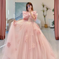 A-Line Pink Elegant Long Party Dress Evening Dress        S6640