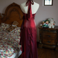 Vintage Halter Long Party Dress, Formal Evening Gowns     S6879