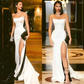 sexy white mermaid long prom dresses      S1580
