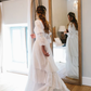 lantern sleeve wedding dresses,Rustic lace wedding dress,white wedding dresses    S1098