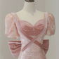 A line Short Sleeves Sequin Long Prom Dress       S6502