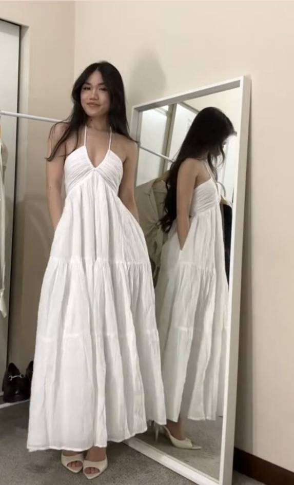 Sexy White Sleeveless Long Prom Dress,White Evening Dress      S6439