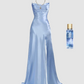 Simple Blue Elegant Long Prom Dress Evening Dress        S6645