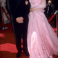 Glamorous A line Straps Pink long prom dress              S6226