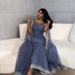 Cape Sleeves Luxury Evening Dresses Women Elegant Long Formal Prom Dress      S6822