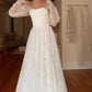 Modest Wedding Dress Long Sleeve A-Line Wedding Dress      S6503