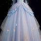 A-line Tulle Princess Long Prom Dresses Evening Formal Dress     S6380