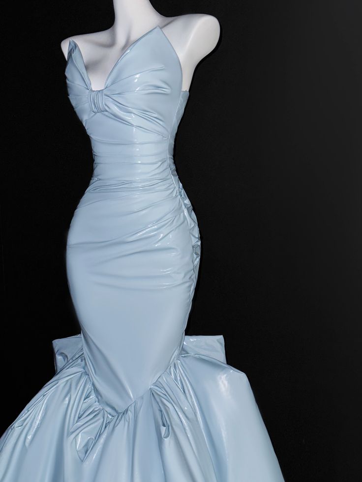 Blue Mermaid Long Princess Dress Evening Gown       S6556