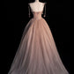 Elegant A Line Pink Tulle Long Prom Dress, Evening Dress       S6511