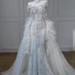 Elegant Mermaid Sweetheart Tulle Lace Long Wedding Dresses        S6403