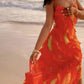 Sexy Sheath Straps Chiffon Long Tiered Prom Dress     S6605