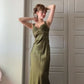 Elegant Sheath Olive Green Prom Dresses Long Formal Dress       S6338