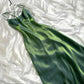 Vintage Green Simple Long Party Dress     S6027
