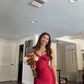 Red Mermaid Prom Dress Simple Long Party Dress        S6024