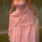 Pink Strapless Long Prom Dress Formal Evening Gown     S5669