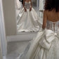 A Line Satin Long Wedding Dresses A Line Bridal Gown        S6406
