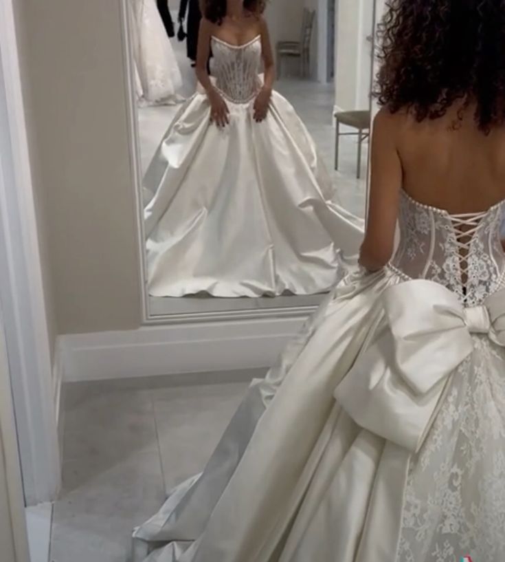 A Line Satin Long Wedding Dresses A Line Bridal Gown        S6406