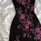 Vintage A line Straps Black Prom Dresses Birthday Party Dress     S6445