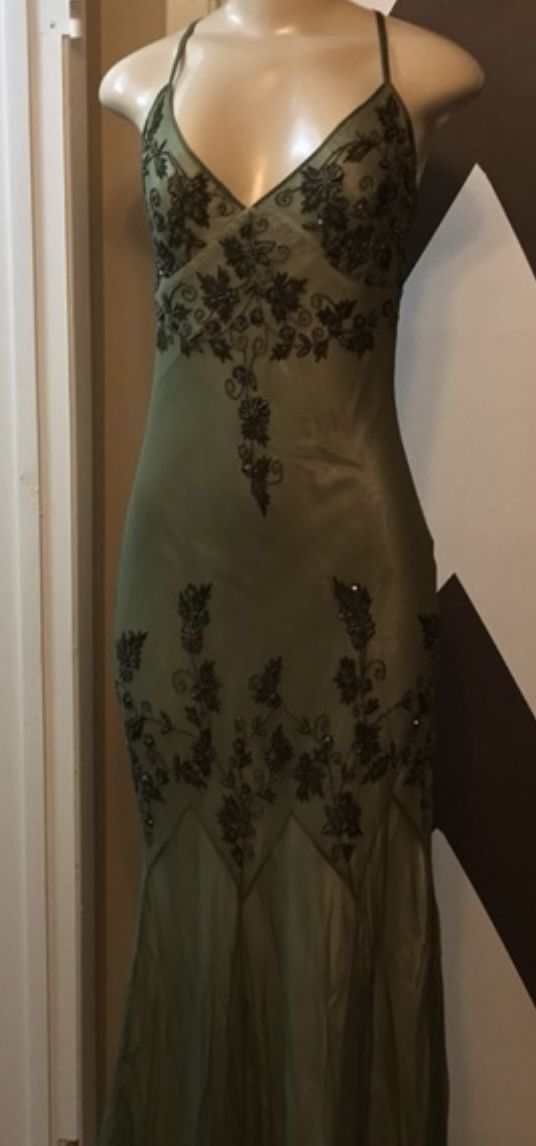 Vintage Straps Green Prom Dresses Birthday Outfit     S6474