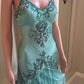 Spaghetti Straps Blue Long Prom Dress Evening Party Dress      S5894