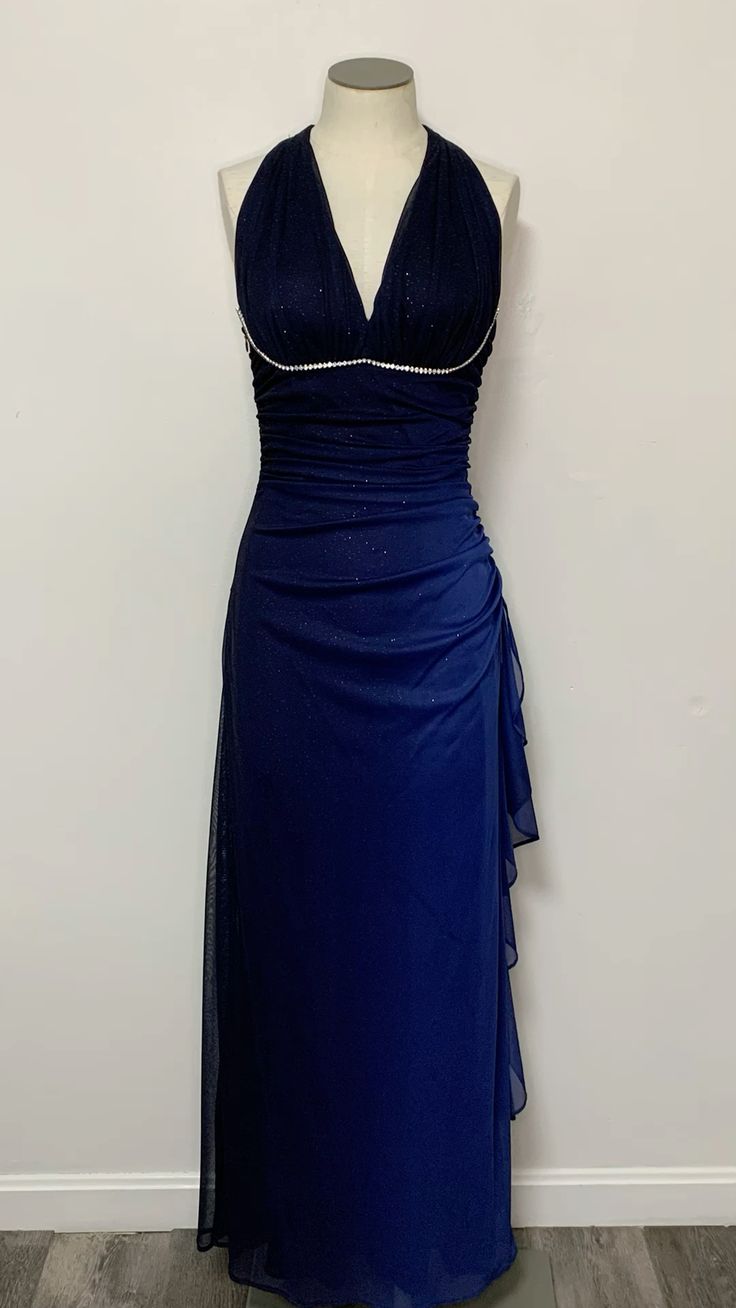 Navy Blue Ombre Chiffon Evening Gown Formal Dresses Prom Dresses         S6483