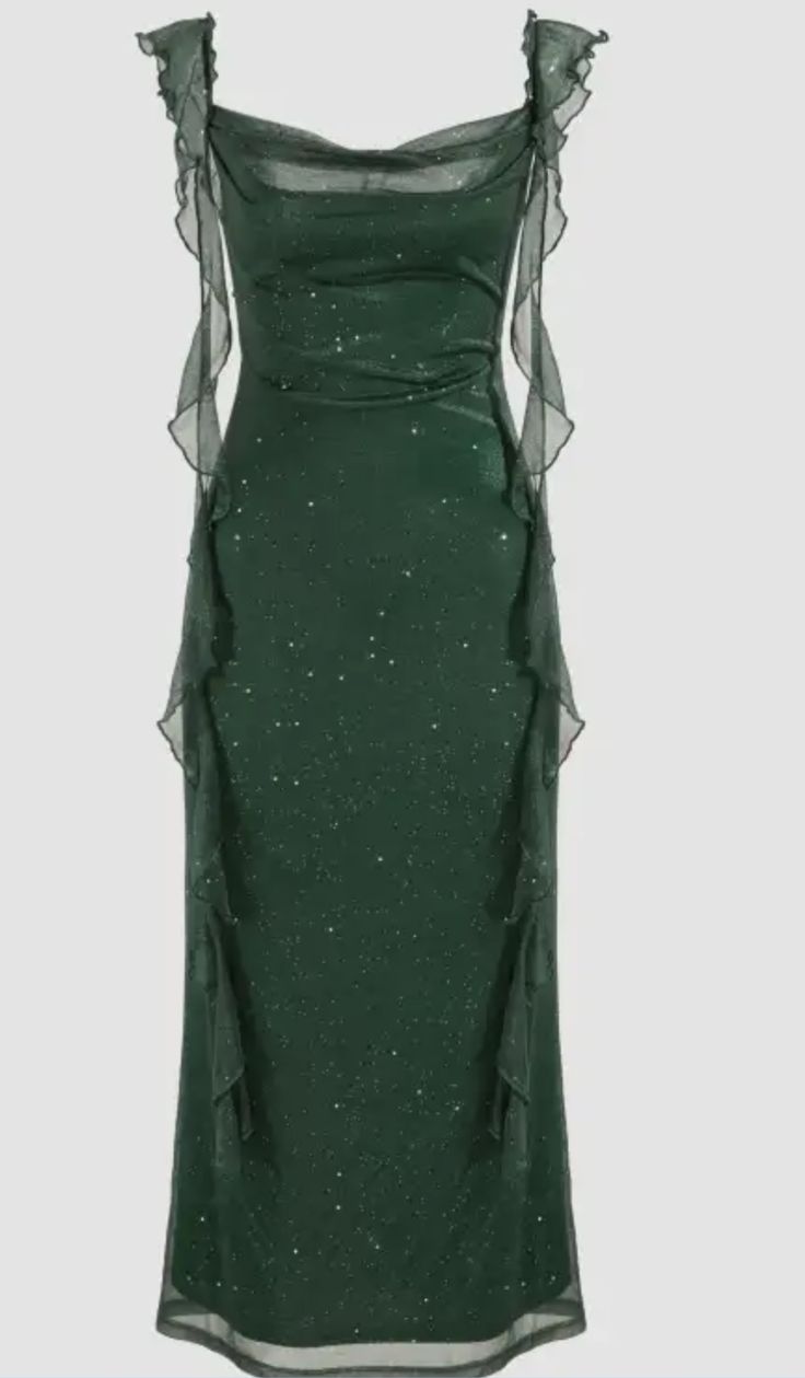 Elegant Green Shinny Evening Gown Formal Dresses Prom Dresses         S6475