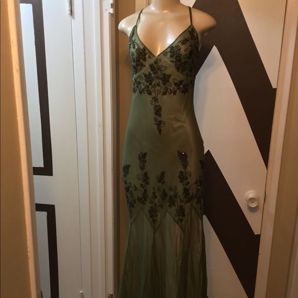 Vintage Straps Green Prom Dresses Birthday Outfit     S6474