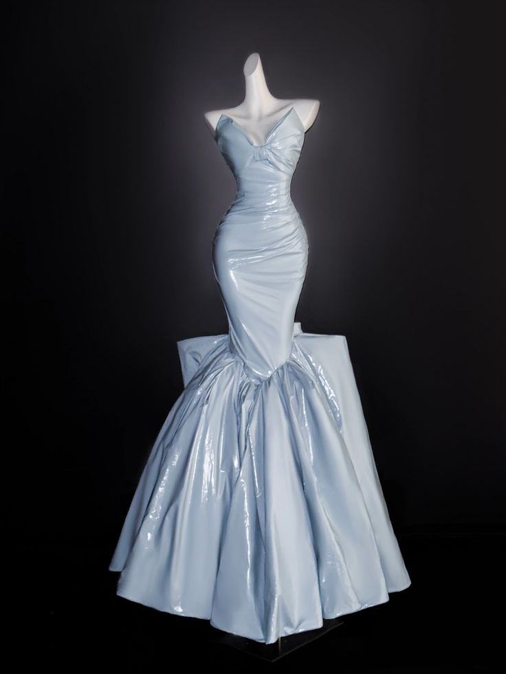 Blue Mermaid Long Princess Dress Evening Gown       S6556