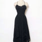 Vintage Black Prom Dresses A-Line Irregular length Evening Party Gowns      S6299