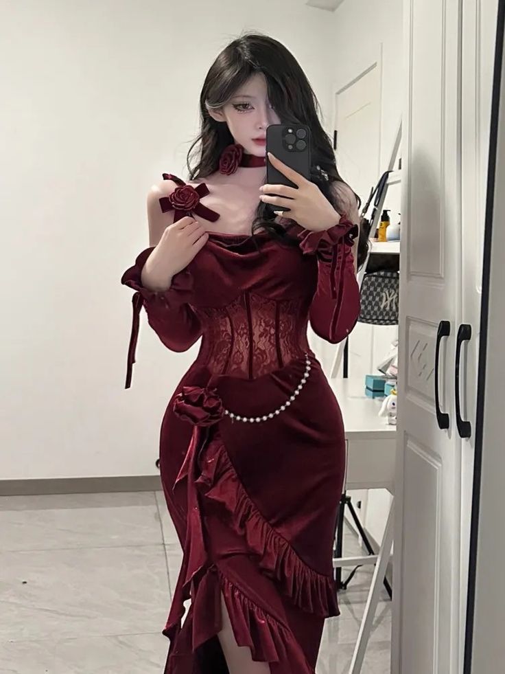 Elegant Formal Bodycon Birthday Party Dress Sexy Burgundy Dress       S6398