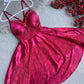 Hot Pink Homecoming Dress Sleeveless Short Party Dress       S6332