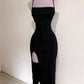 Black Straps Sheath Prom Gown Sexy Party Dress         S6242