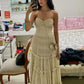 A line Strapless Floor Length Prom Dresses Long Party Gowns      S6321