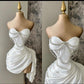 Sexy White Strapless Mini Homecoming Dress      S5897